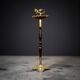 Dragon-styled floor ashtray – gilded brass – 1960s