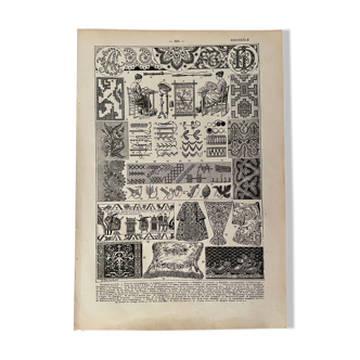 Lithographie sur la broderie de 1923