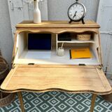 Raw wood donkey back secretary