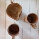 2 mugs + stoneware creamer
