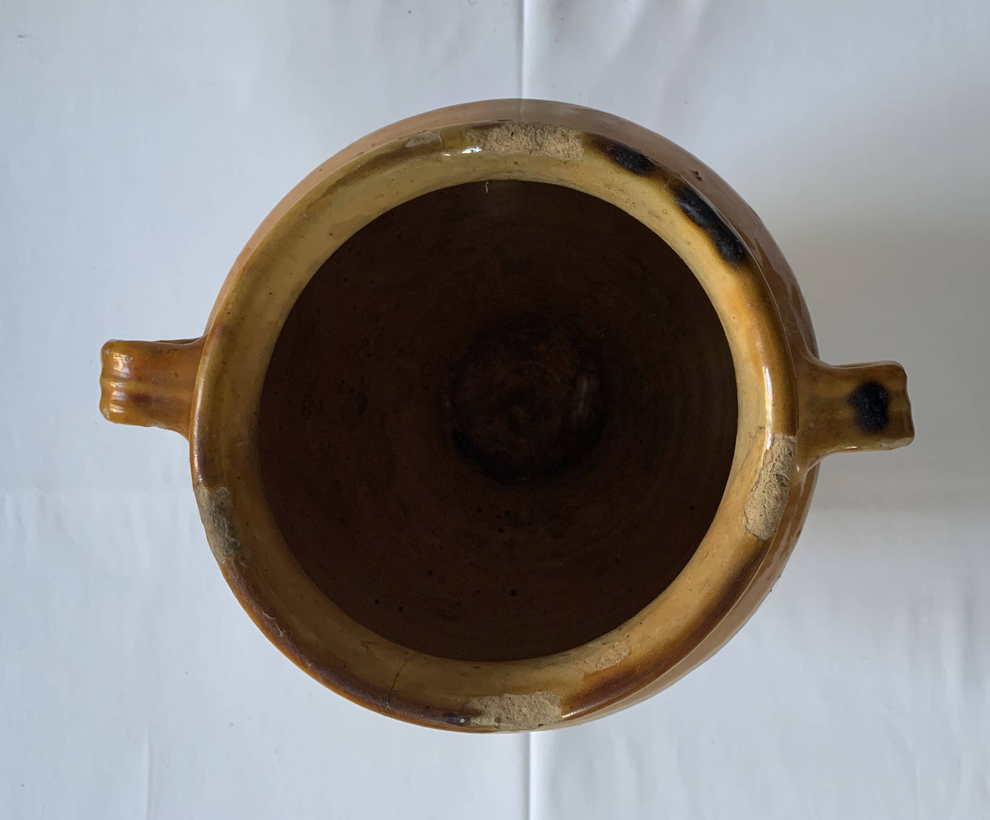 Glazed yellow confit pot – South-West of France – 19th century