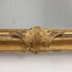 Antique umbertine mirror in Swiss pine, Italy, 19th century.