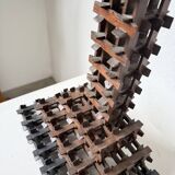 Crucifix sculpture Tramp Art 1900