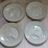 Sarreguemines China XIX plates with asparagus compartment