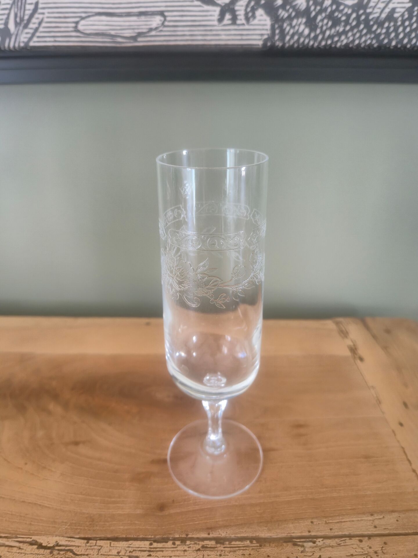 6 crystal champagne flutes from Cristal d'Arques Matignon