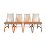 Vintage Scandinavian blond beech chairs.