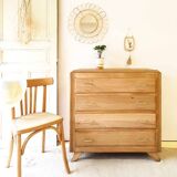 Commode pieds compas en chêne