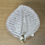 Barovier & Toso "leaf" wall lamp in Murano glass, 1970, vintage, Italy