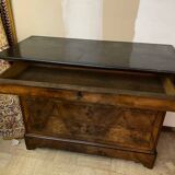 Antique Louis Philippe chest of drawers in black marble