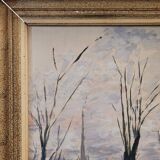 Oil on the link “Vista urbana en invierno”, Firmado “Henry Savoye”, pps. s. XX - France