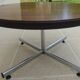 VINTAGE round coffee table in metal and wood