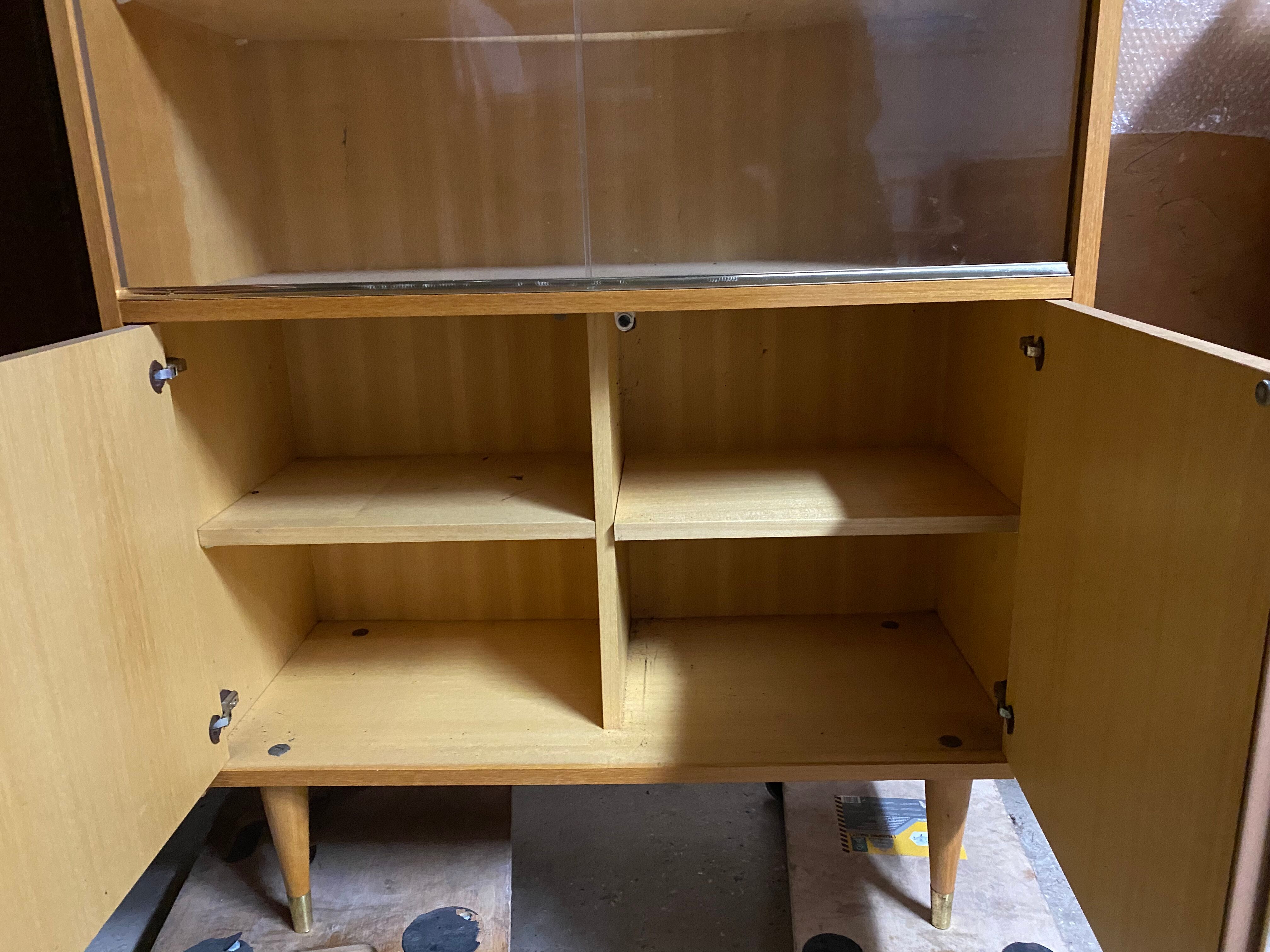 Light wood library compass feet