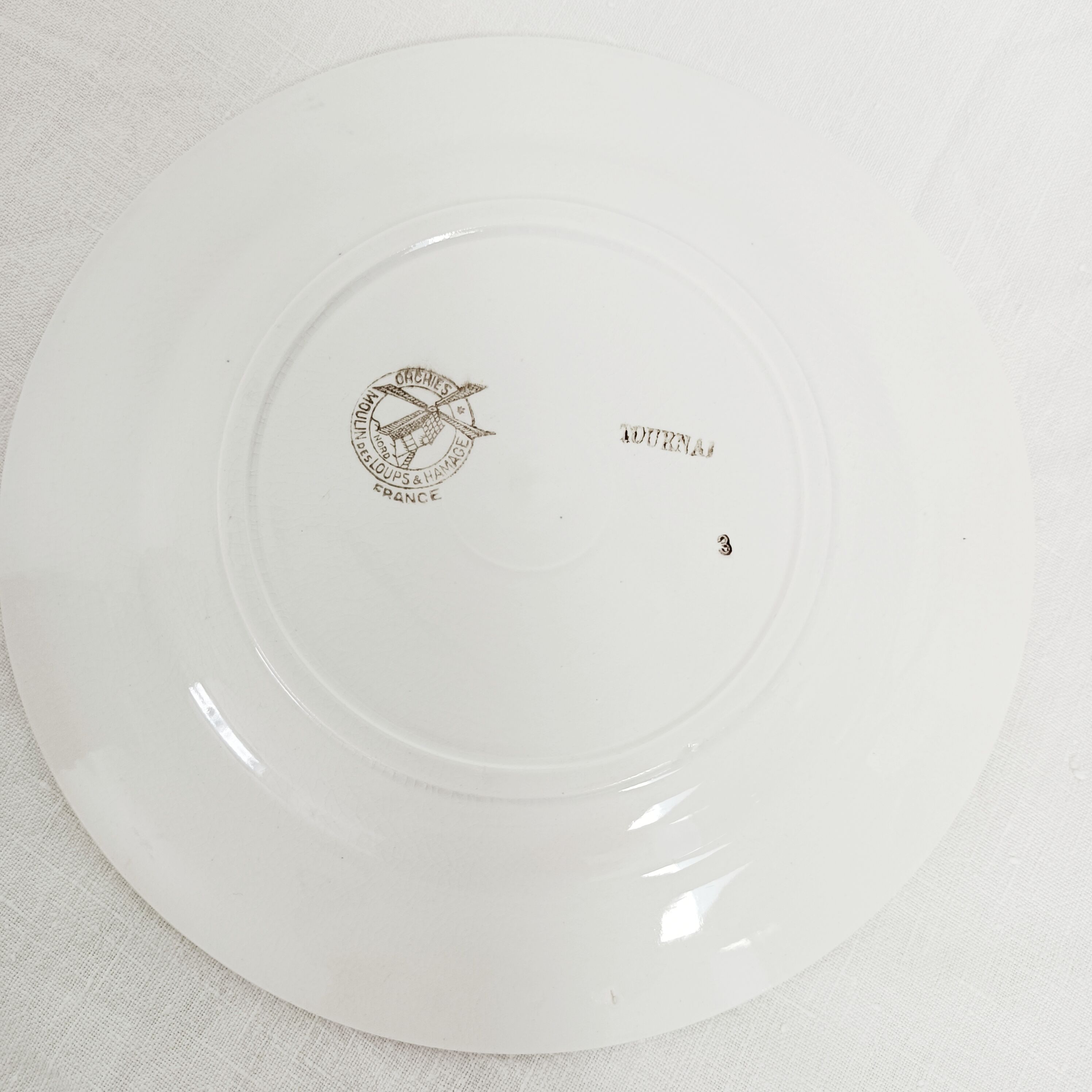 4 flat plates Moulin des loups and Hamage Tournai