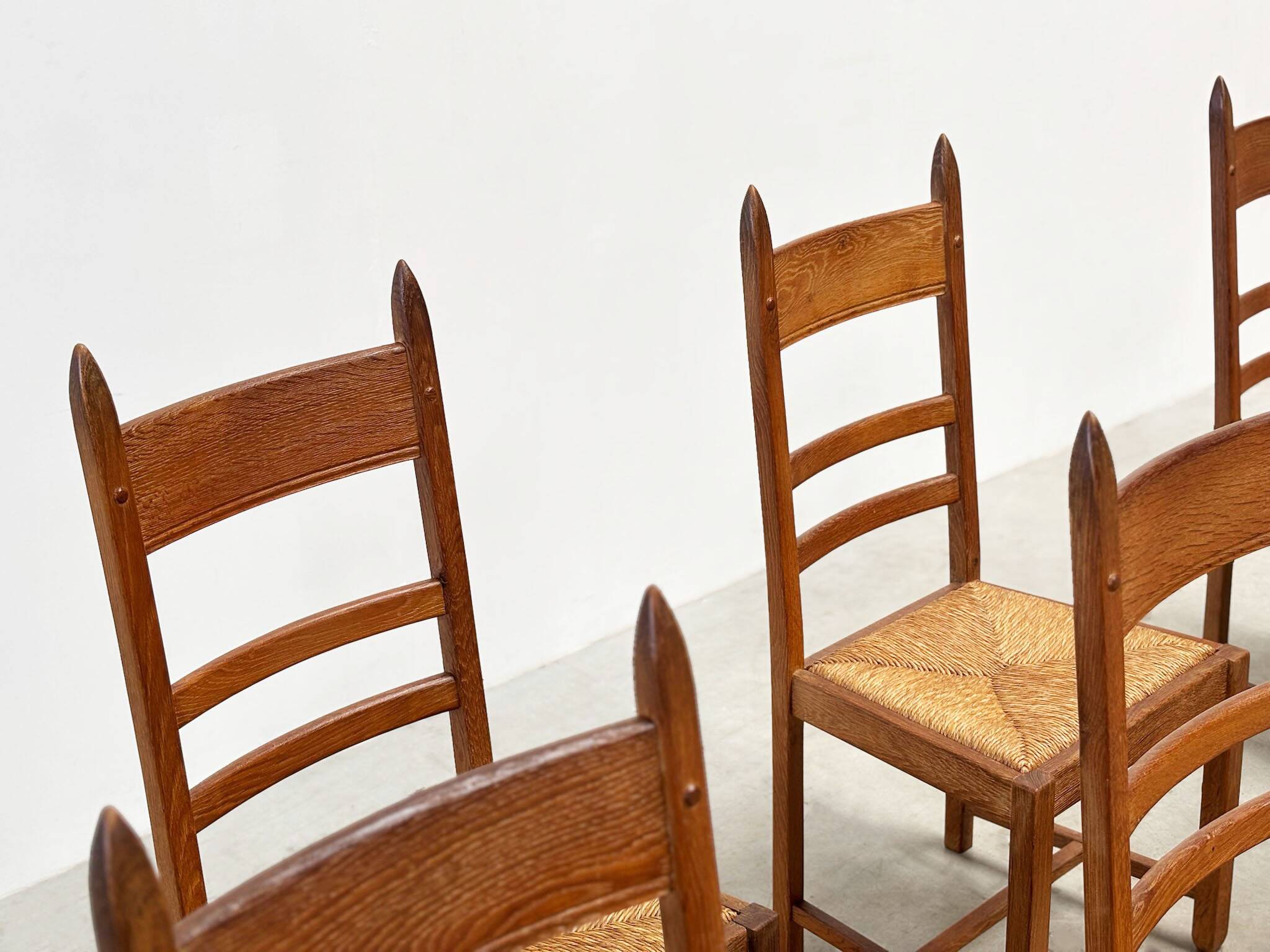 Set of eight French dining chairs