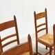 Set of eight French dining chairs