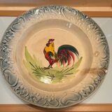 Coq de Charolles earthenware hollow dish