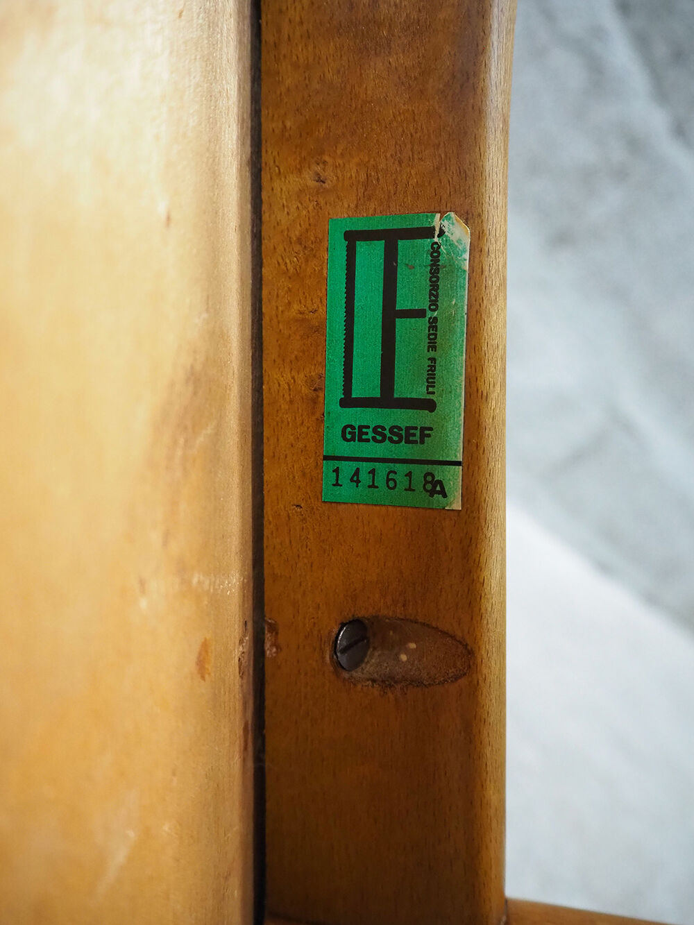 Set of two vintage chairs Gessef Consorzio Sedie Friuli, 60s