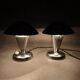 Pair Bauhaus Chrome Adjustable Table Lamps, 1930s Czechoslovakia