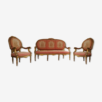 Set bench two armchairs