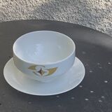 White porcelain soup tureen and sauce boat, Schirnding Bavaria, vintage 70s