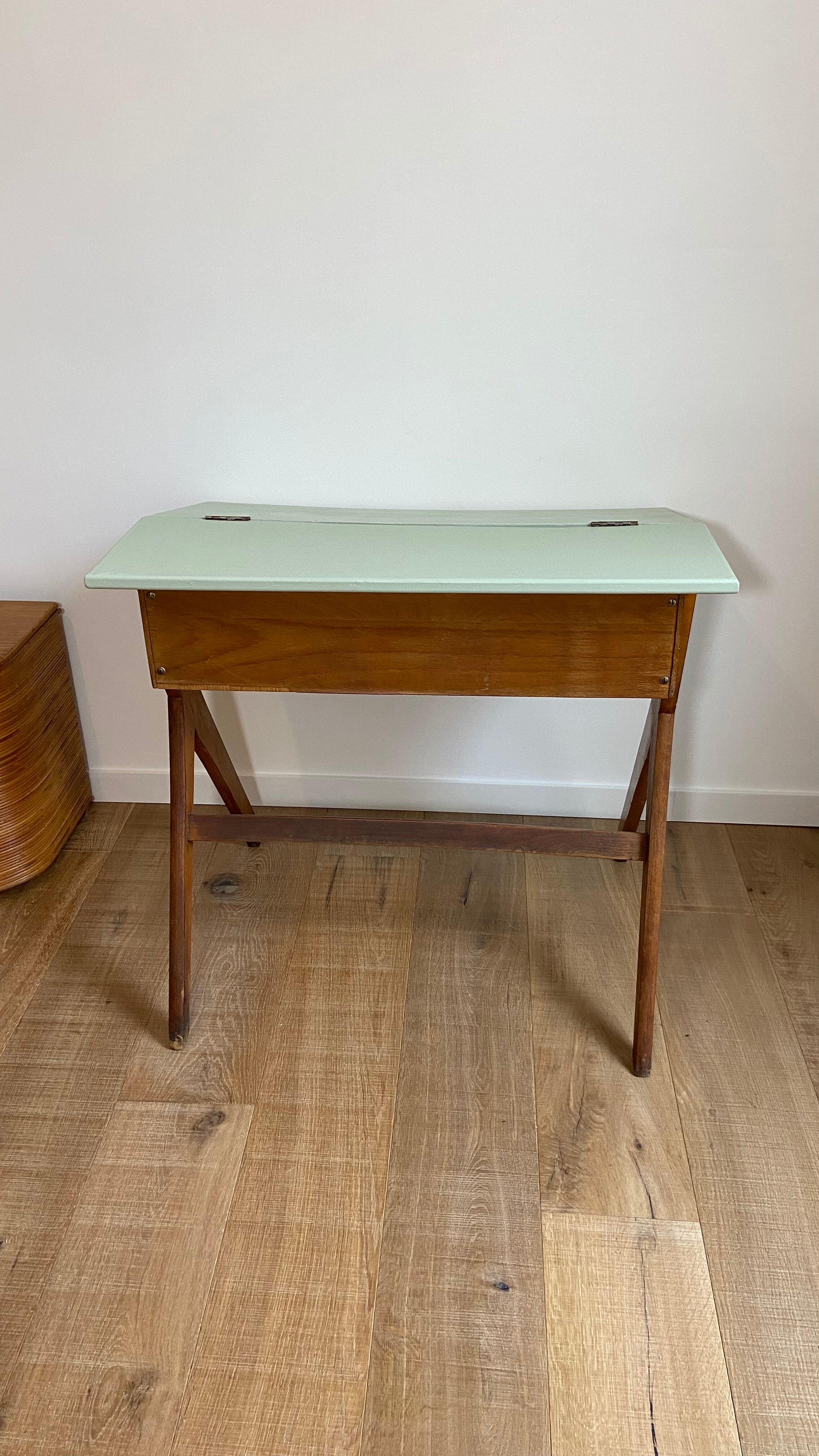 Bureau enfant vintage pieds compas 1950