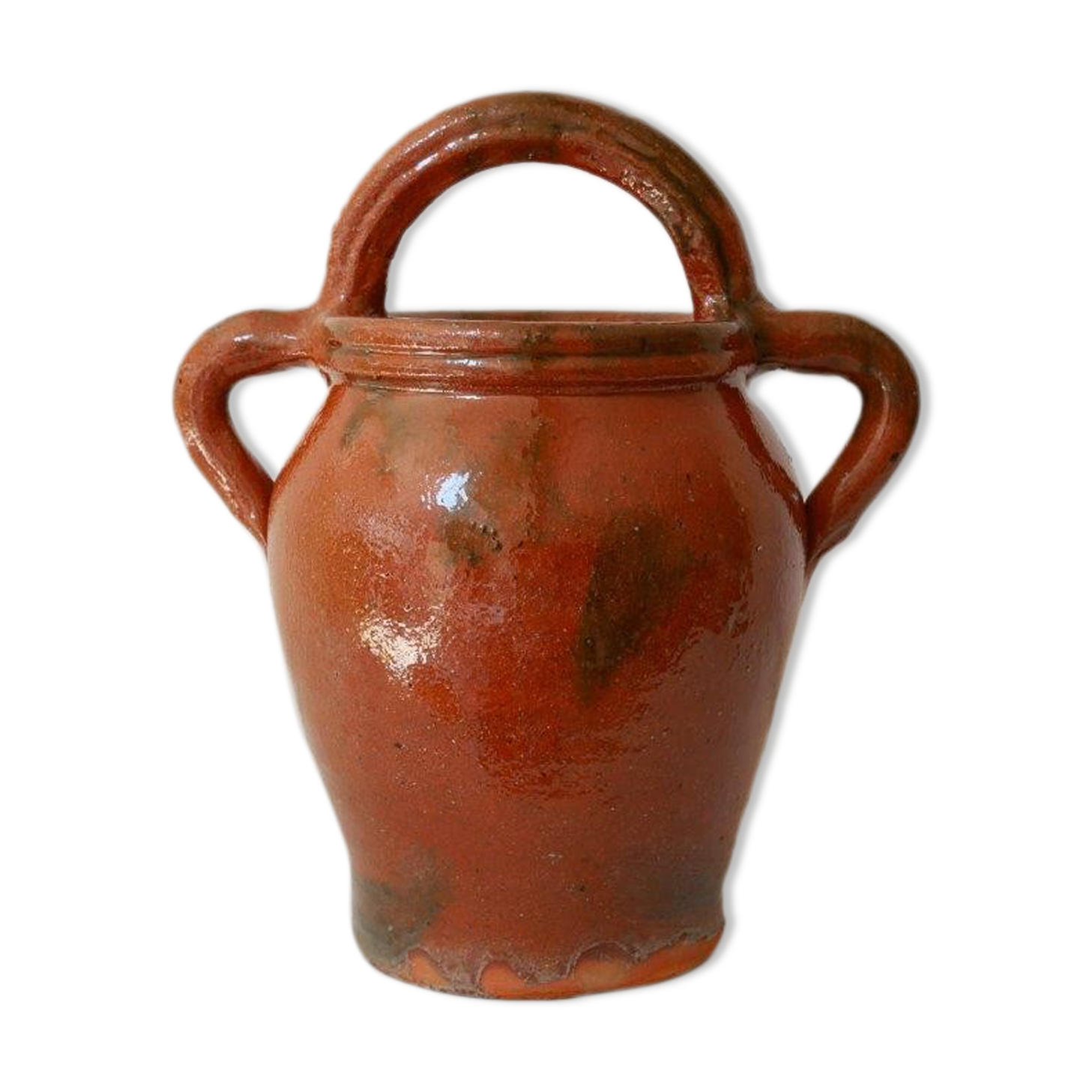 Glazed terracotta vase or jar