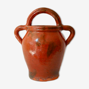 Glazed terracotta vase or jar