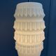 White glass Brutalis pendant lamp 1960s