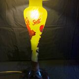 large glass paste lamp signed Gallé Tip art nouveau