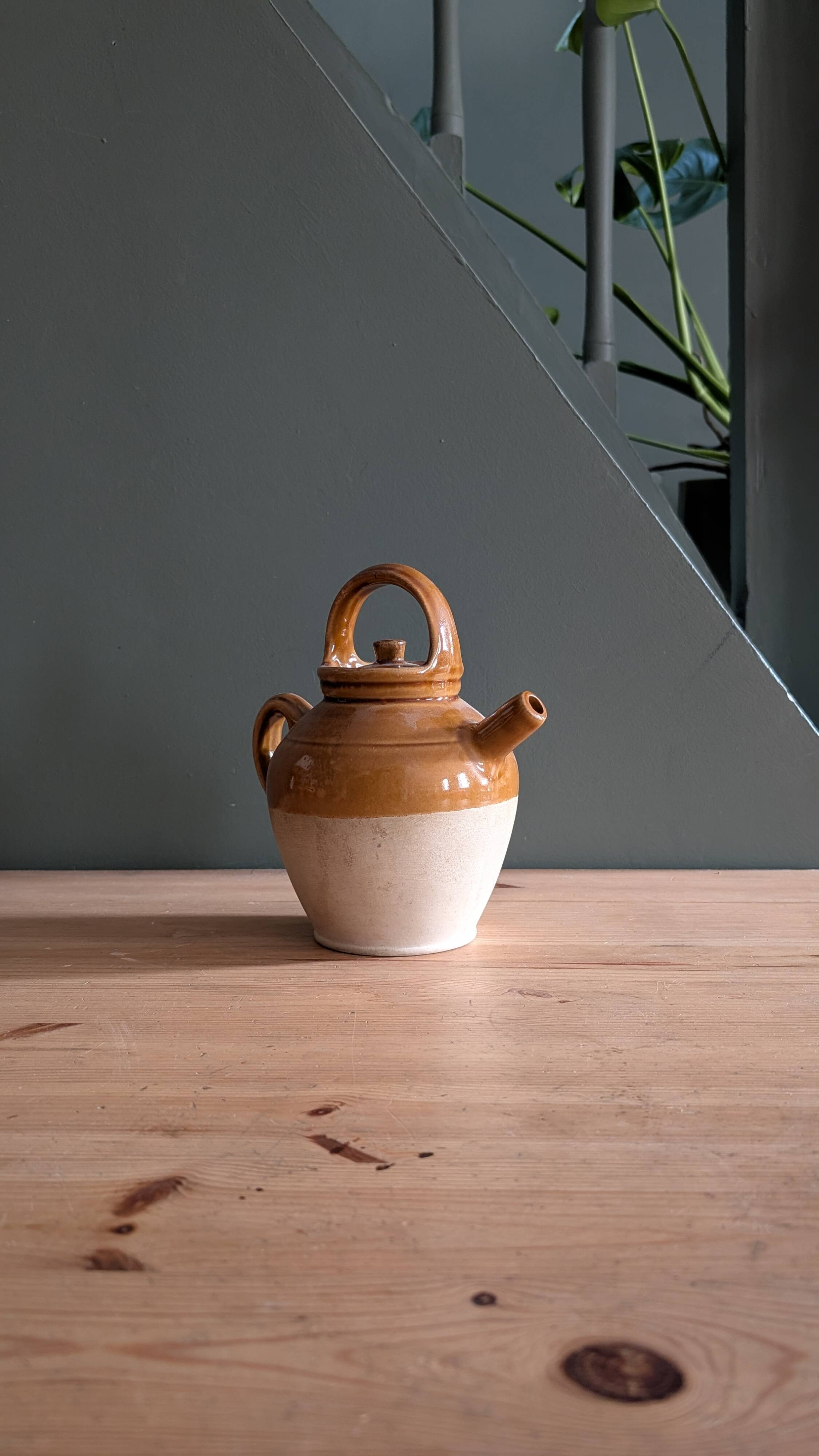 Glazed terracotta jug