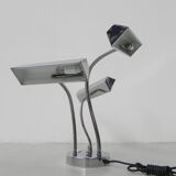 Vintage desk lamp with 3 chromed shades