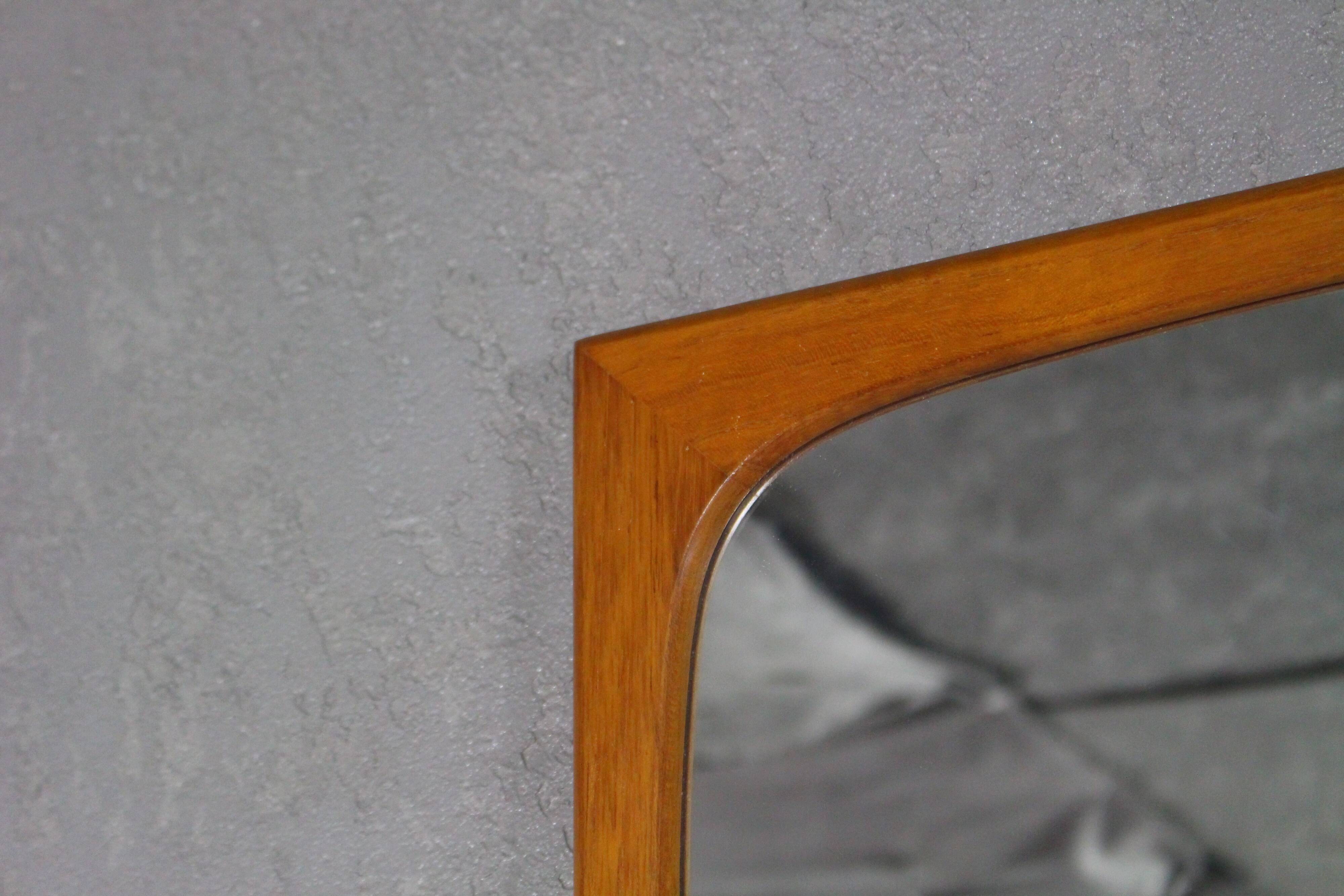 Scandinavian Teak Wall Mirror, Denmark 1960s