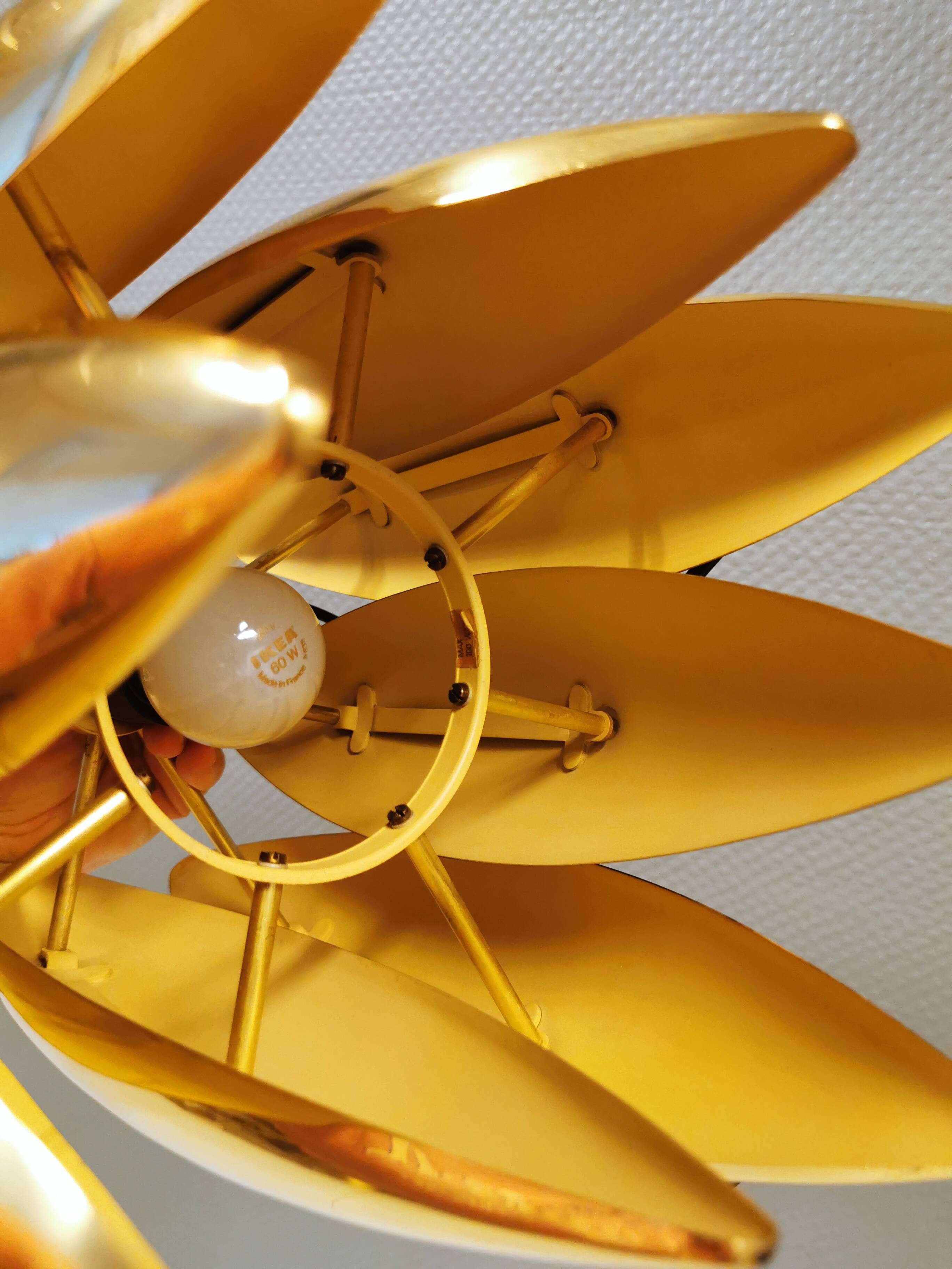 Kastor lamp in brass, designed by Jo Hammerborg in 1969 and produced by Fog og Mørup.