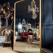 Louis philippe period fireplace mirror in golden wood (1m88x1m03) 19th century
