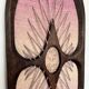 Tapisserie en bois et laine organique par Rozinkova, années 1970, Tchécoslovaquie