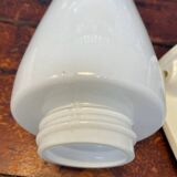 Vintage Bathroom Lamps in Ceramic by Ifö of Sweden with Opaline Shades from the 1960s