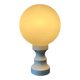 Lampe de table Space Age blanche en verre opalin
