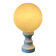 Lampe de table Space Age blanche en verre opalin