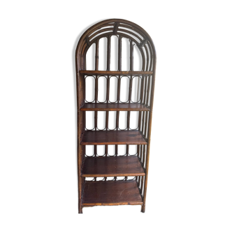 Rattan standing shelf, 1970s