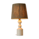 Lampe bois blanc avec abat-jour corde