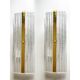 Contemporary Luxury Murano Glass Wall Sconces with Gold Finish — 4 Set