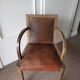 Pair of leather bridge chairs