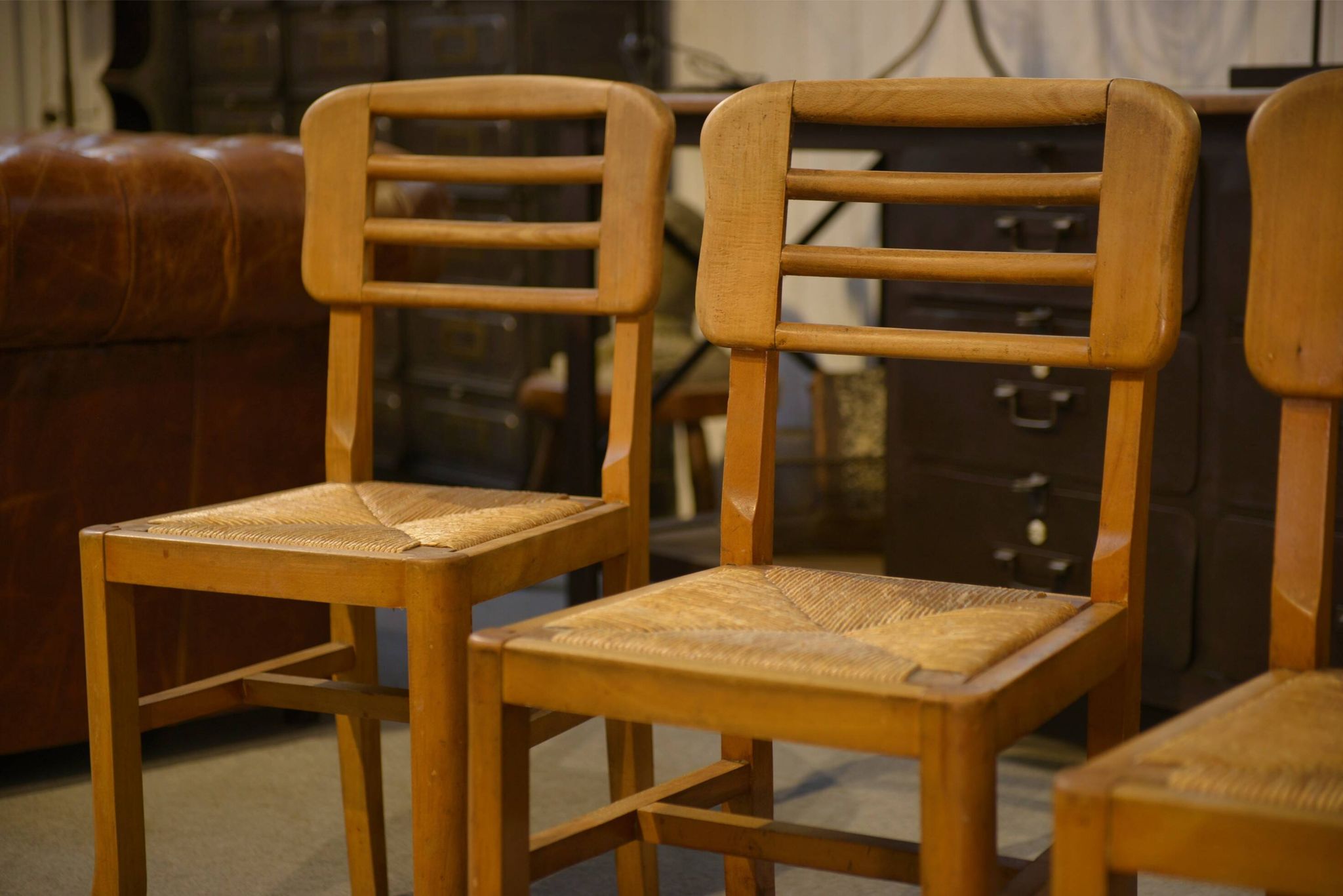Set of 6 Pierre Cruège chairs from the 1950s.