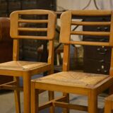 Ensemble de 6 chaises Pierre Cruège 1950’s