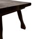Vintage brutalist side table minimalistic design in dark wood