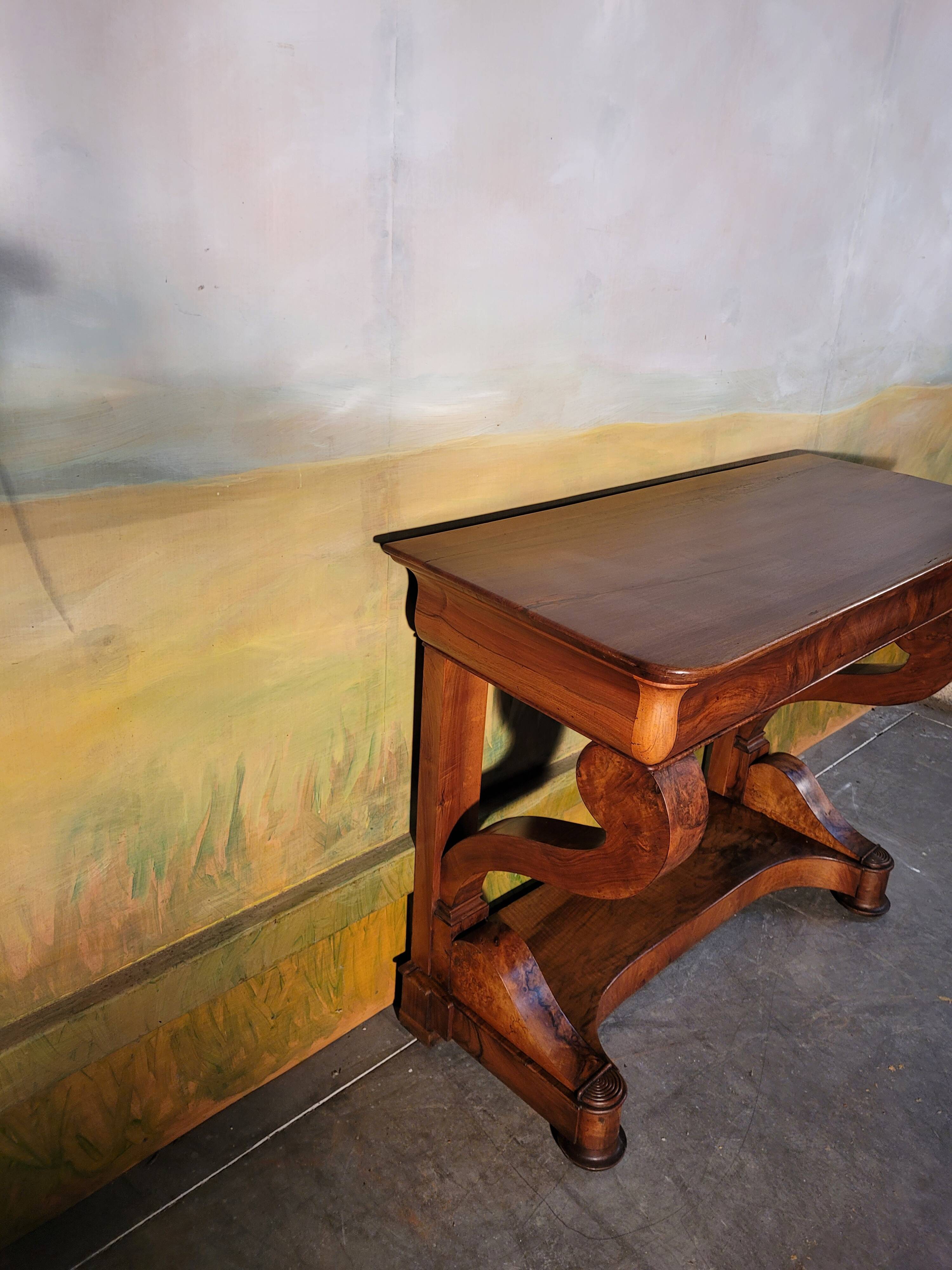 Restoration period mahogany console