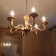 Stunning 6-arm brass chandelier
