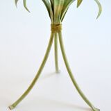 Pedestal table / Side table bouquet of flowers / Roses wrought iron 1960 vintage