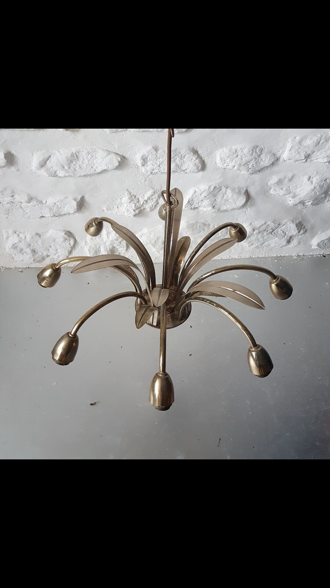Ideal metal chandelier palm foliage