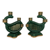 Pair of Chandeliers. Art Deco. Saint Clément.